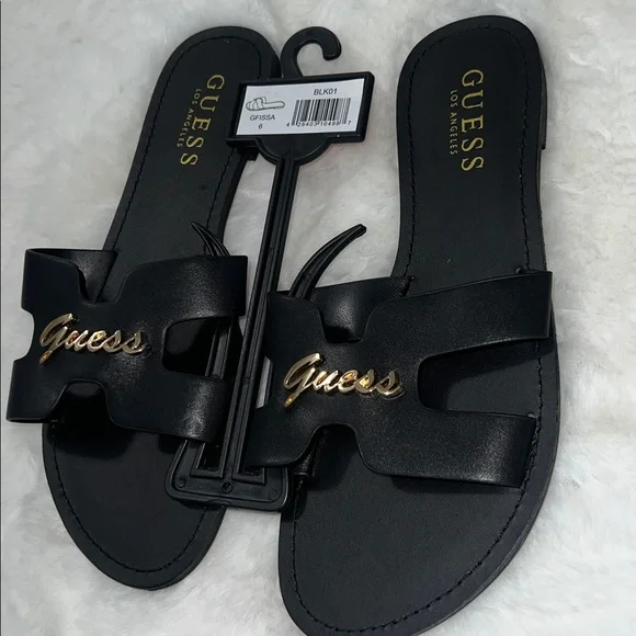 Guess Black Slide Sandals - Picture 2 of 3